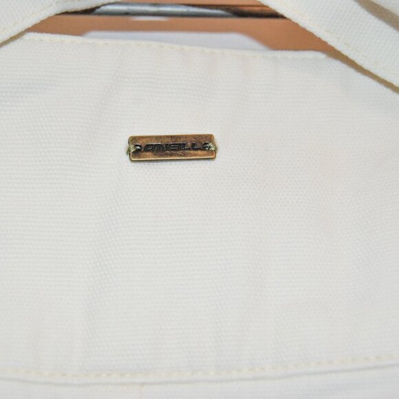 O'Neill Davey Cream High-Waisted Button-Front Midi Skirt - Tie Waist - Medium - Picture 9 of 9